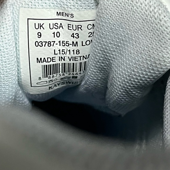 White K Swiss men’s size 9 excellent used condition - Picture 4 of 5